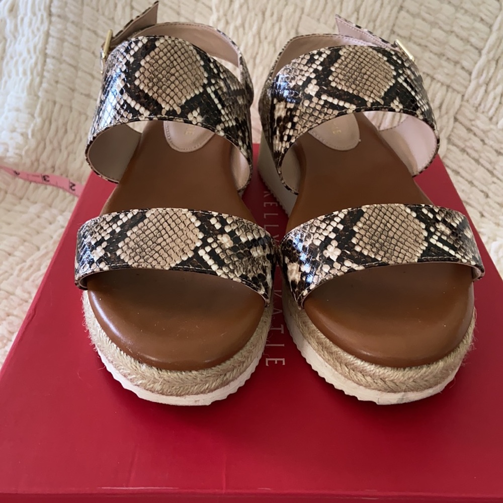 Kelly & Katie Poliana Python Platform Sandals 8M - Picture 4 of 10